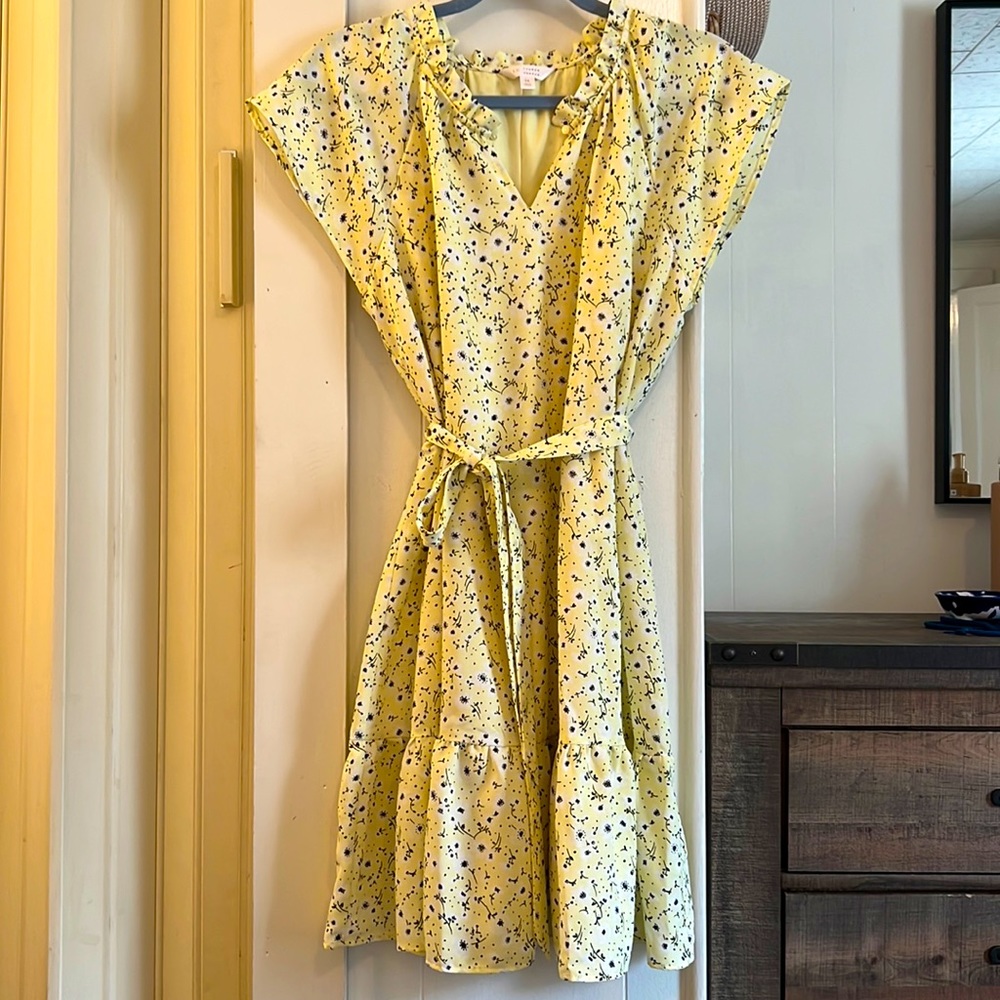 Yellow floral dress